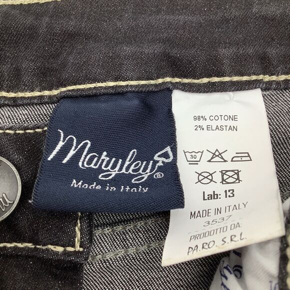 Maryley Womens Made in Italy Jeans‎ Black Size 10 NWT - Picture 11 of 13